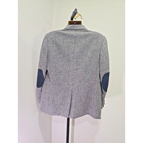 Vtg Shefford Anderson Little Wool Blue Tweed Coat Mens 44R Elbow Patches Union - Picture 5 of 9